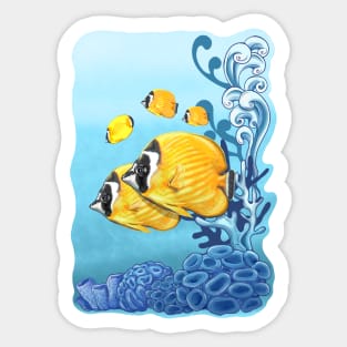 Butterfly fish SCUBA Sticker